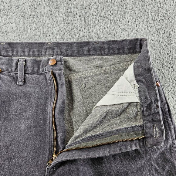 Vintage Wrangler Jeans Mens 38x36 Gray 13MWZ Straight Denim Made USA 90s - Picture 4 of 15